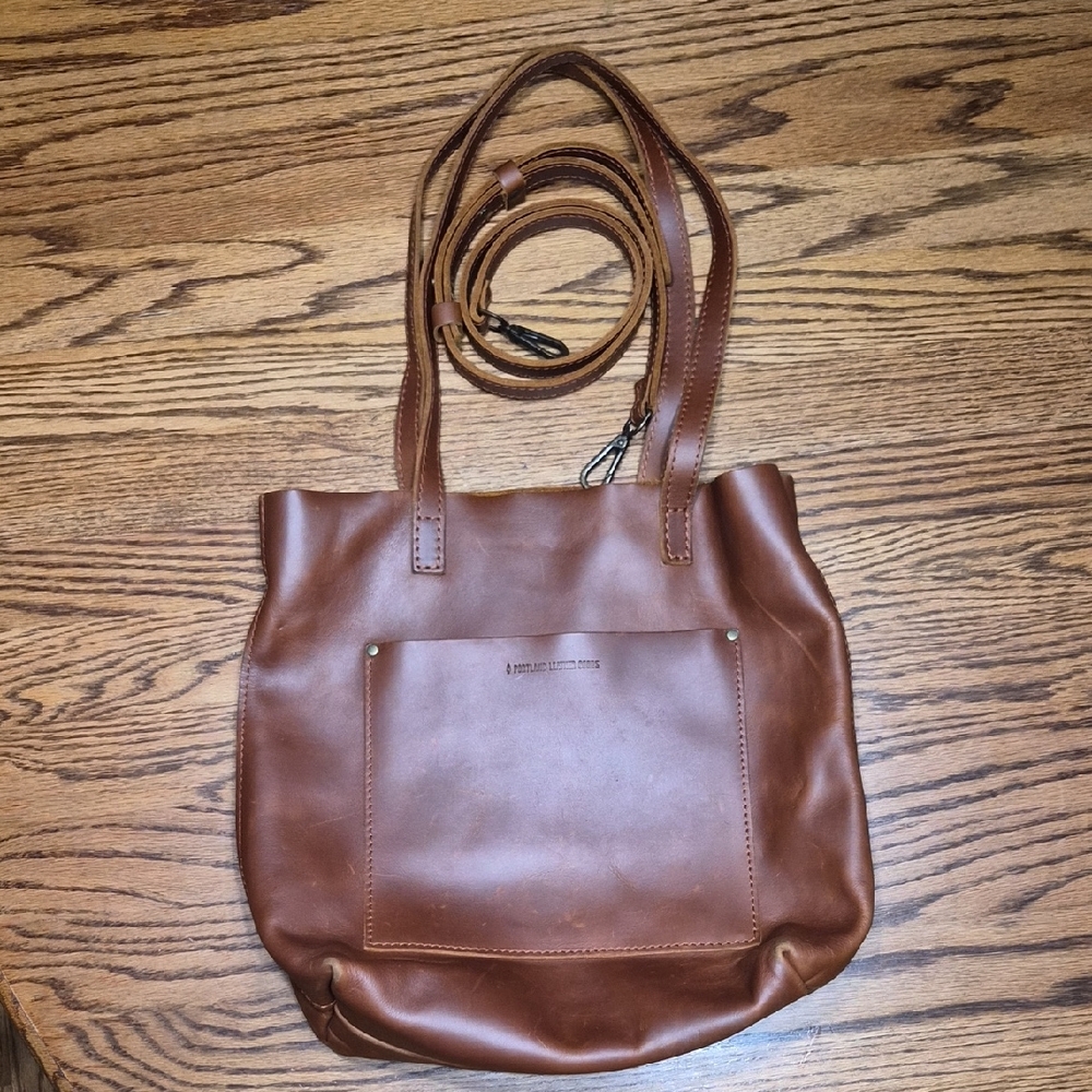 Portland Leather Brown Leather Tote Bag
